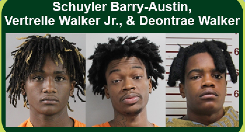 Schuyler Barry-Austin, Vertrelle Walker, Jr., Deontrae Walker 